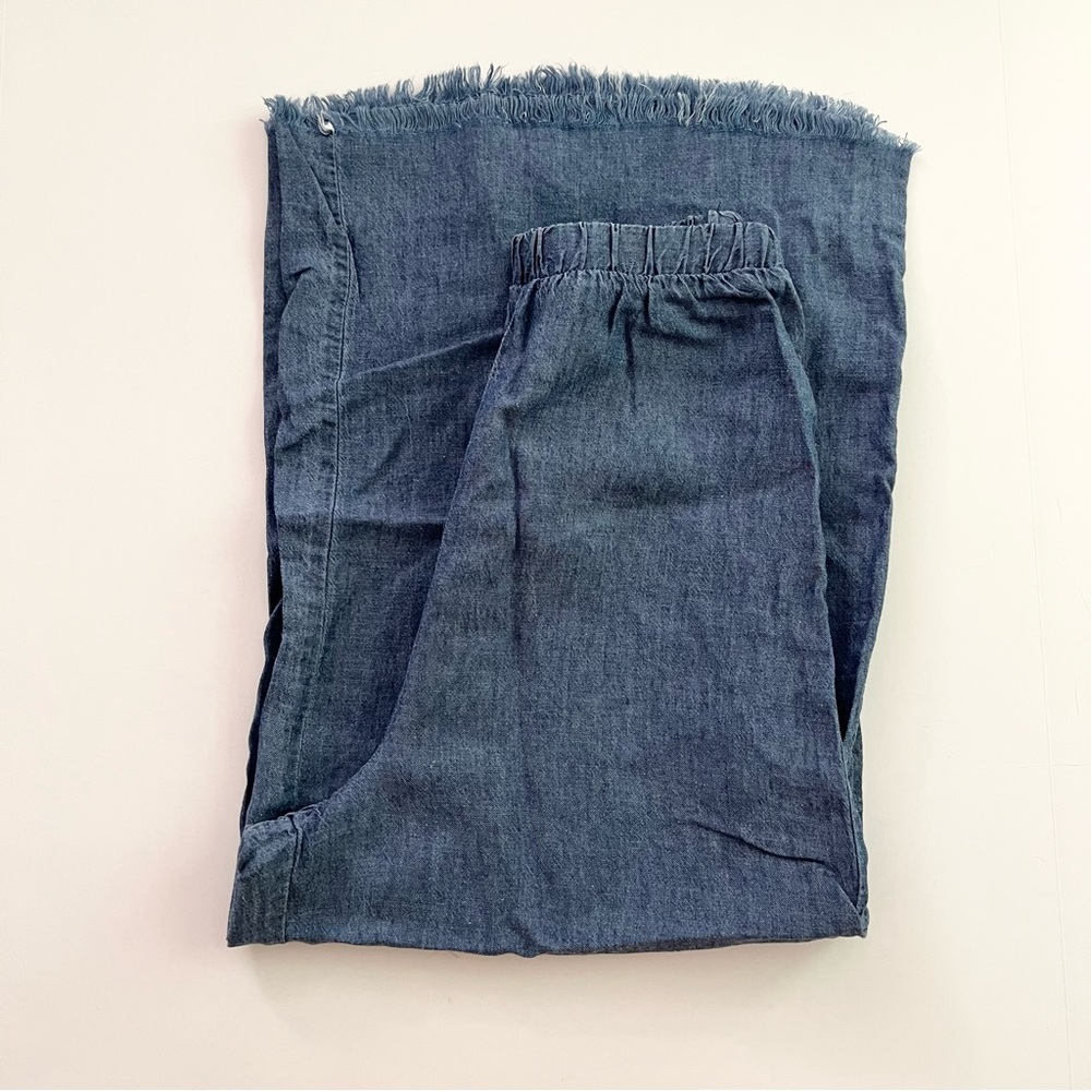 Mumu Blue Flowy Explorer Pants Size S Tencel Linen